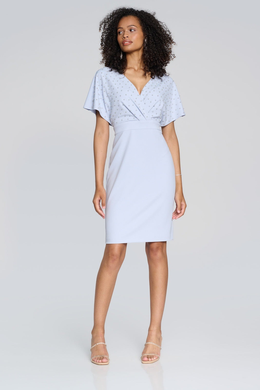 Joseph Ribkoff - Women - Scuba Crepe Wrap Dress with Pearl Detail – FREEDS