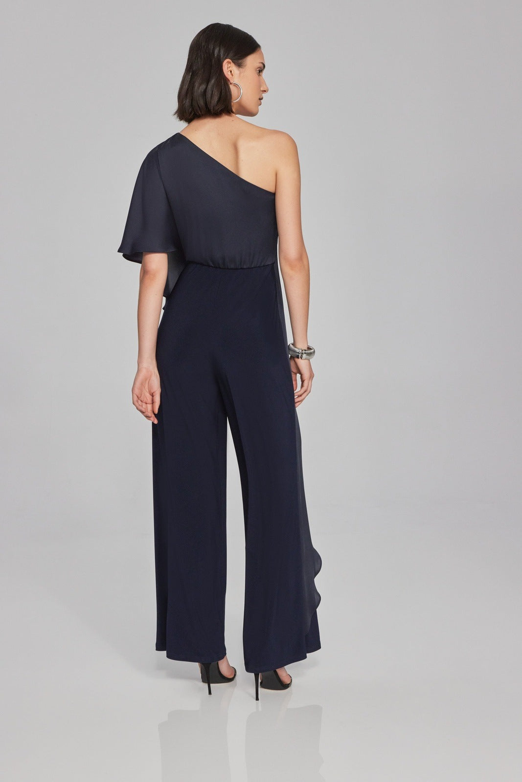 Joseph Ribkoff - Women - Satin and Silky knit One-Shoulder Jumpsuit