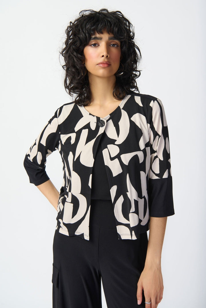 Joseph Ribkoff - Women - Abstract Print Silky Knit Jacket