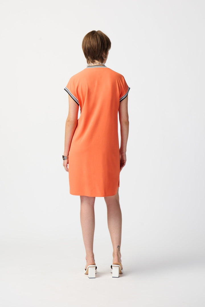 Joseph Ribkoff - Women - Woven Straight Dress With Rib Trimming