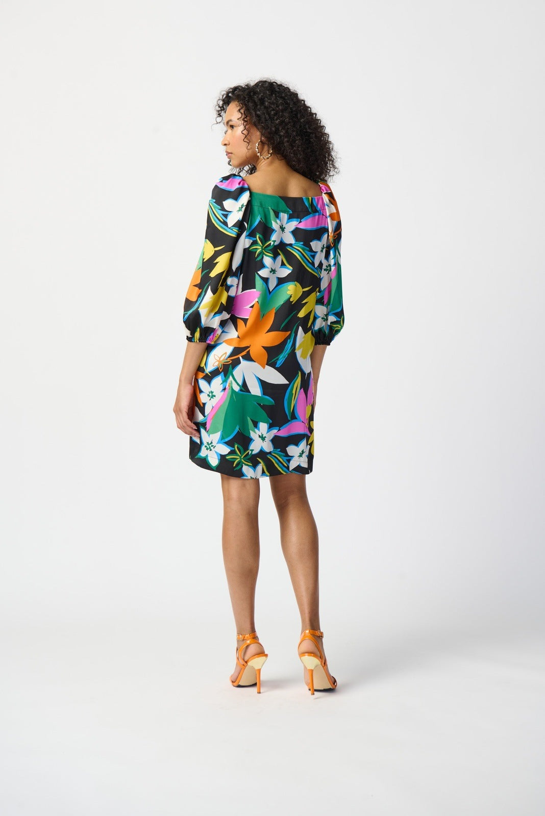 Joseph Ribkoff - Women - Floral Print Satin Dress