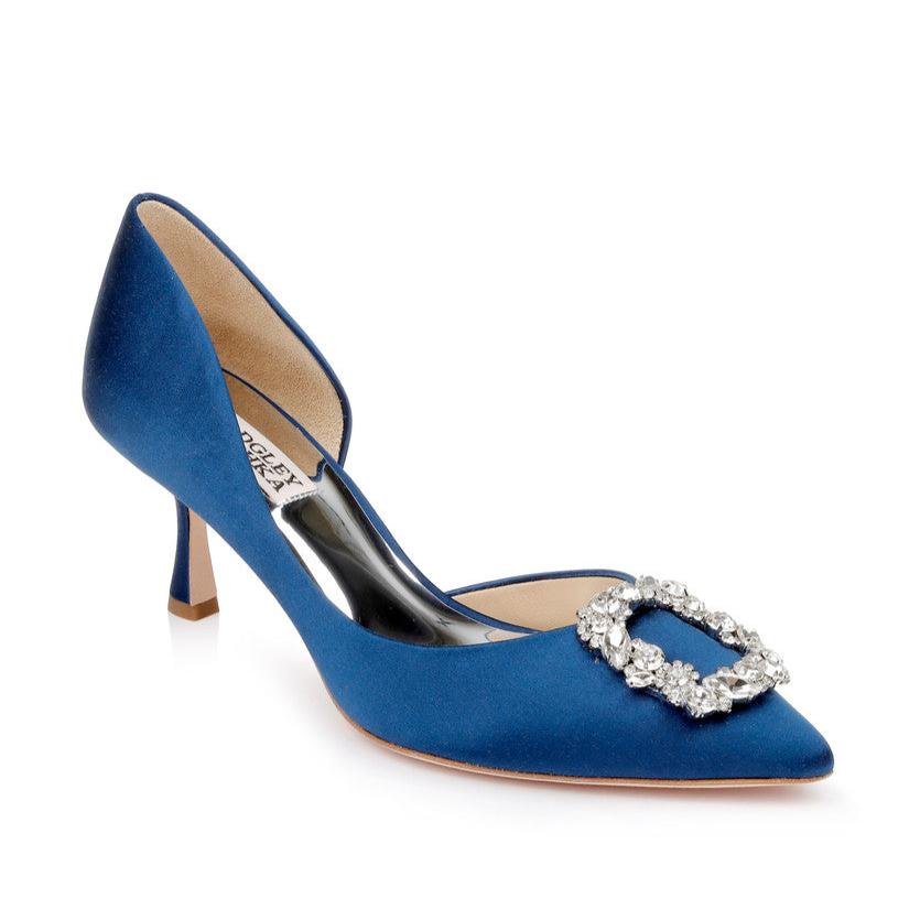 Badgley Mischka - Women - Fabia II Kitten Heels with Crystal Buckle