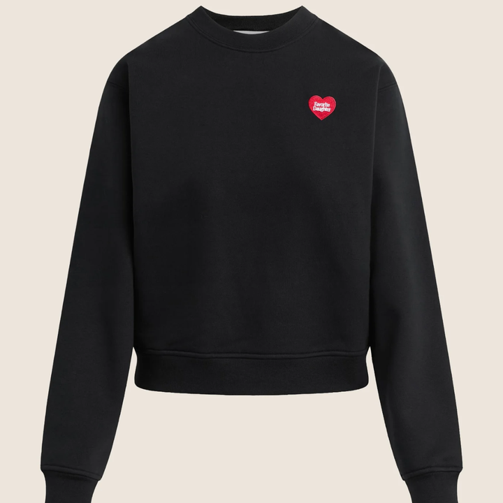 Favorite Daughter - THE EMBROIDERED FAVORITE DAUGHTER HEART SWEATSHIRT