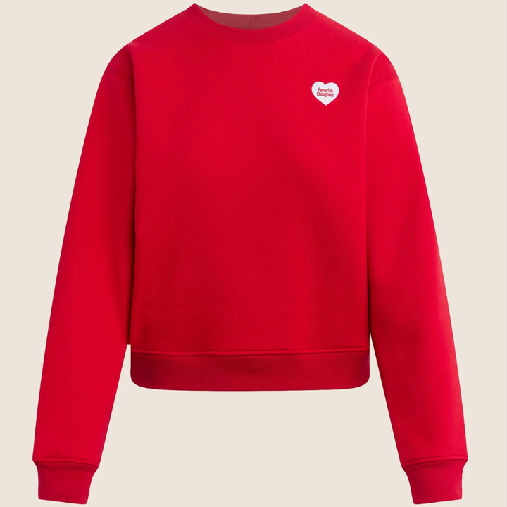 Favorite Daughter - THE EMBROIDERED FAVORITE DAUGHTER HEART SWEATSHIRT