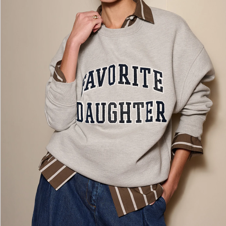 Favorite Daughter - THE EMBROIDERY COLLEGIATE SWEATSHIRT