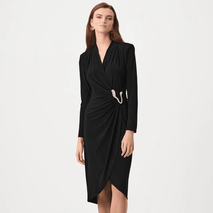 Joseph Ribkoff- Signature | Silky Knit Sheath Wrap Dress