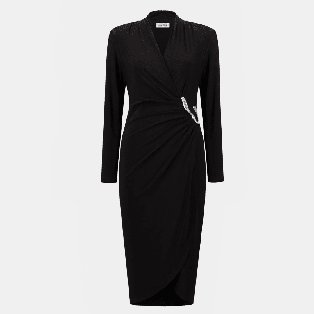 Joseph Ribkoff- Signature | Silky Knit Sheath Wrap Dress