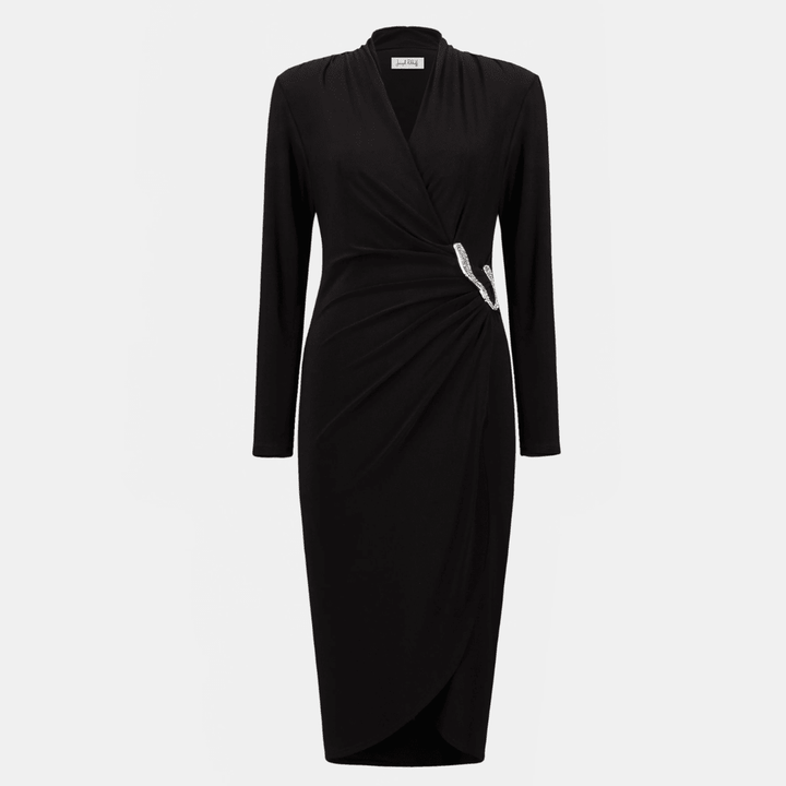 Joseph Ribkoff- Signature | Silky Knit Sheath Wrap Dress