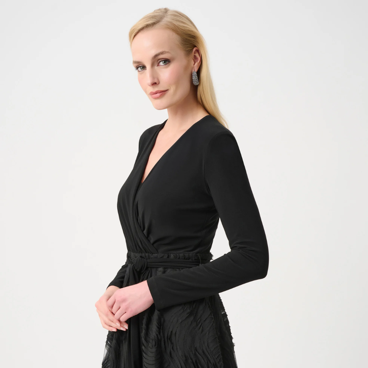 Joseph Ribkoff- Signature | Silky Knit and Novelty Fit and Flare Dress