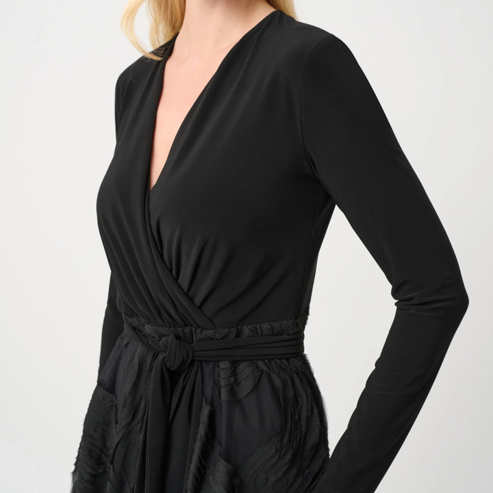 Joseph Ribkoff- Signature | Silky Knit and Novelty Fit and Flare Dress