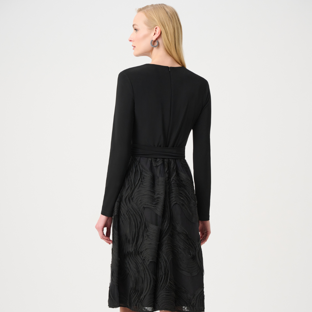 Joseph Ribkoff- Signature | Silky Knit and Novelty Fit and Flare Dress