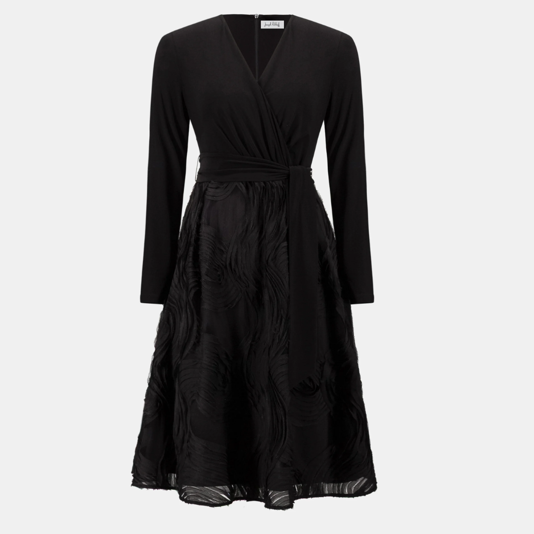 Joseph Ribkoff- Signature | Silky Knit and Novelty Fit and Flare Dress