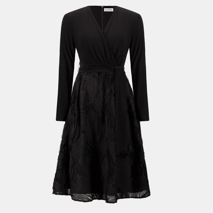 Joseph Ribkoff- Signature | Silky Knit and Novelty Fit and Flare Dress