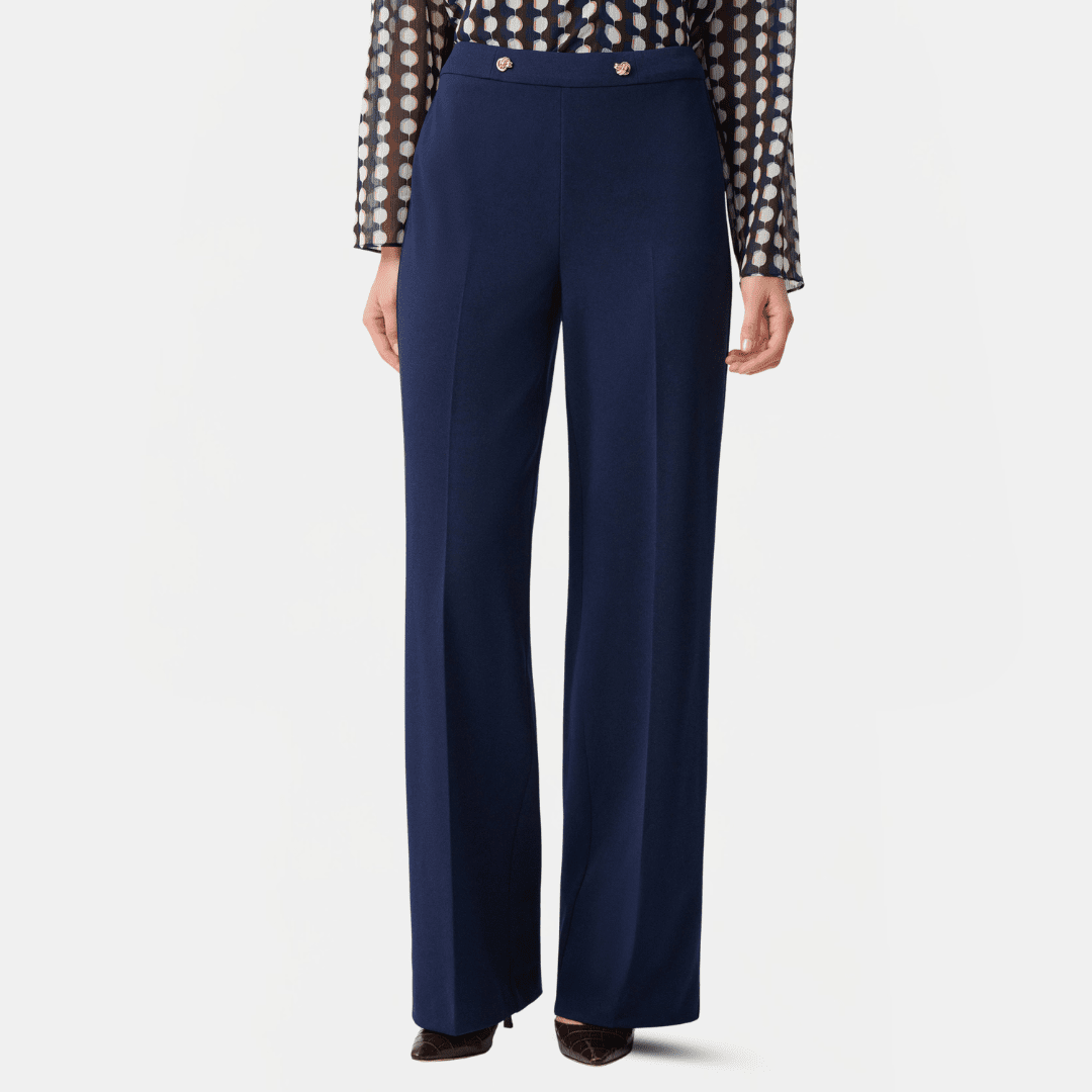 Joseph Ribkoff- Scuba Crepe Wide Leg Pull-On Pants
