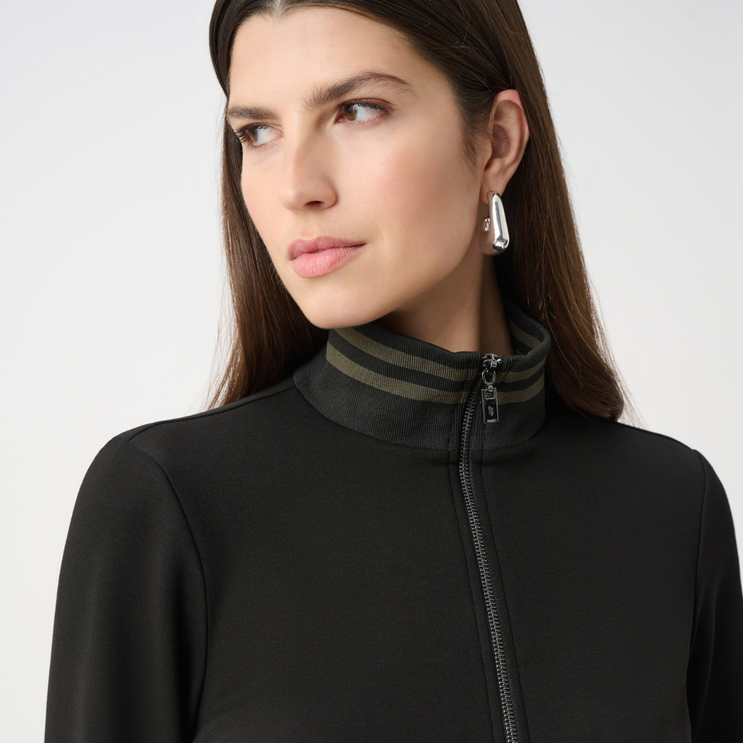 Joseph Ribkoff- Scuba Jersey Funnel-Neck Straight Dress