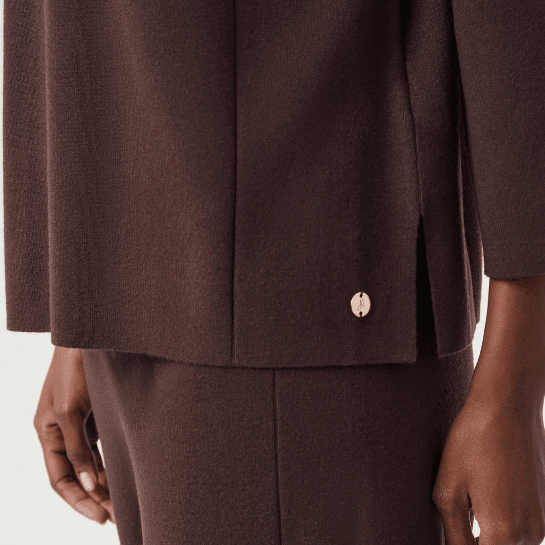 Joseph Ribkoff- Brushed Viscose Straight Sweater with Mock Neck