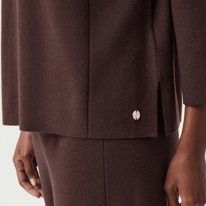 Joseph Ribkoff- Brushed Viscose Straight Sweater with Mock Neck