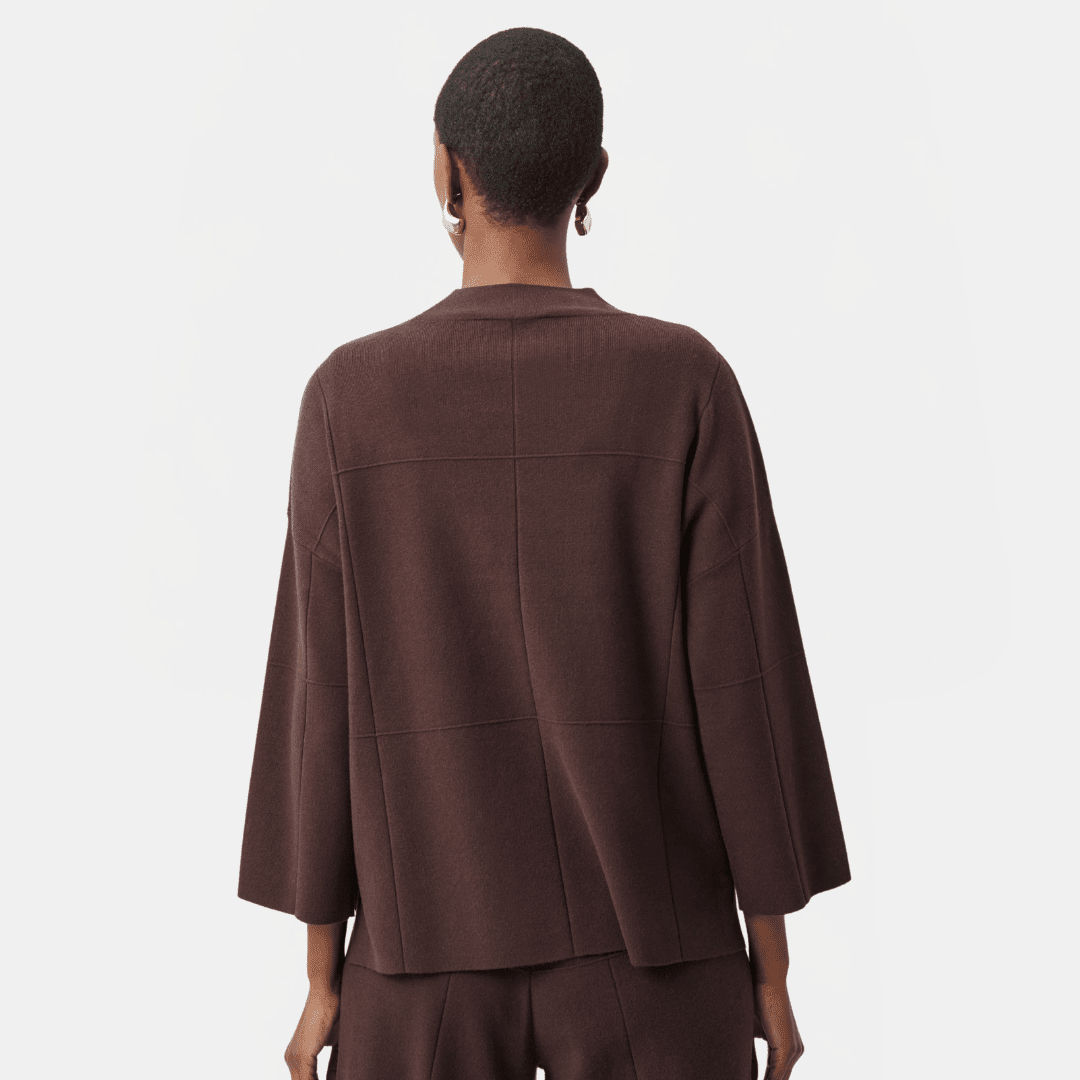 Joseph Ribkoff- Brushed Viscose Straight Sweater with Mock Neck