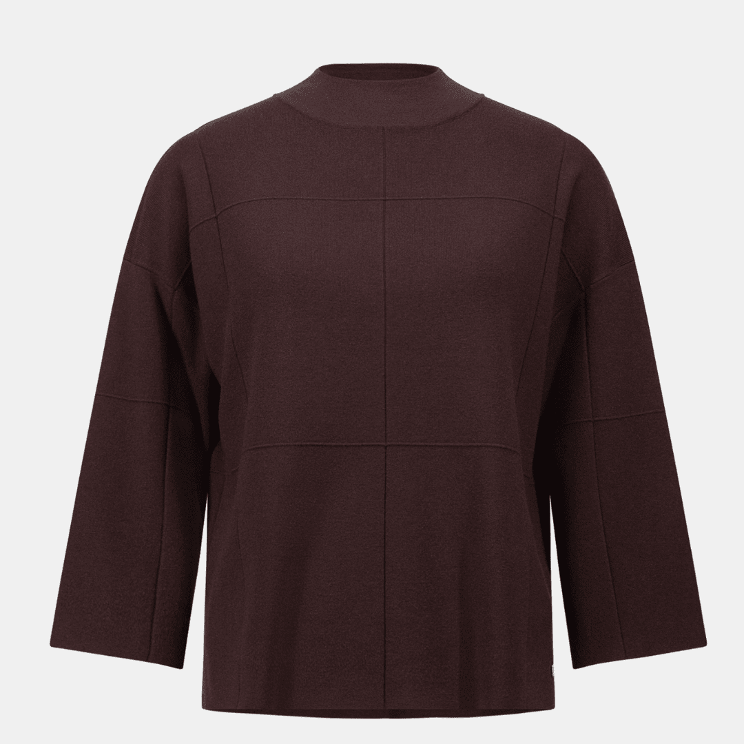 Joseph Ribkoff- Brushed Viscose Straight Sweater with Mock Neck