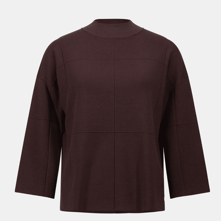 Joseph Ribkoff- Brushed Viscose Straight Sweater with Mock Neck