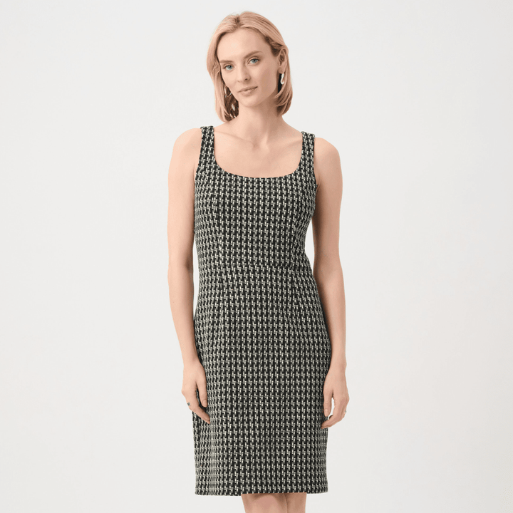 Joseph Ribkoff- Jacquard Geometric Shift Dress