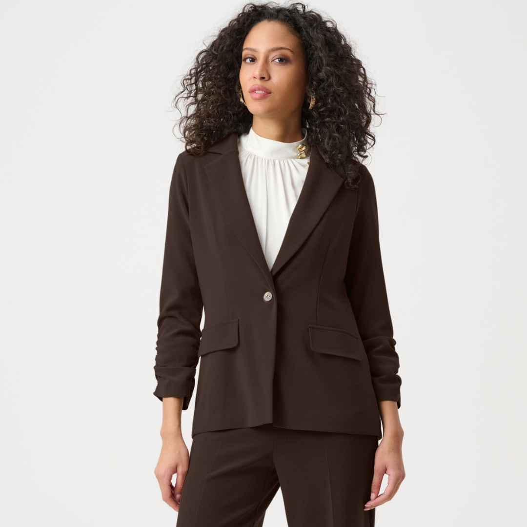 Joseph Ribkoff- Melange Silky Knit Straight Blazer