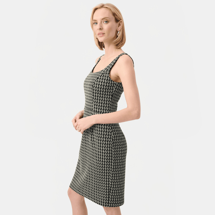 Joseph Ribkoff- Jacquard Geometric Shift Dress