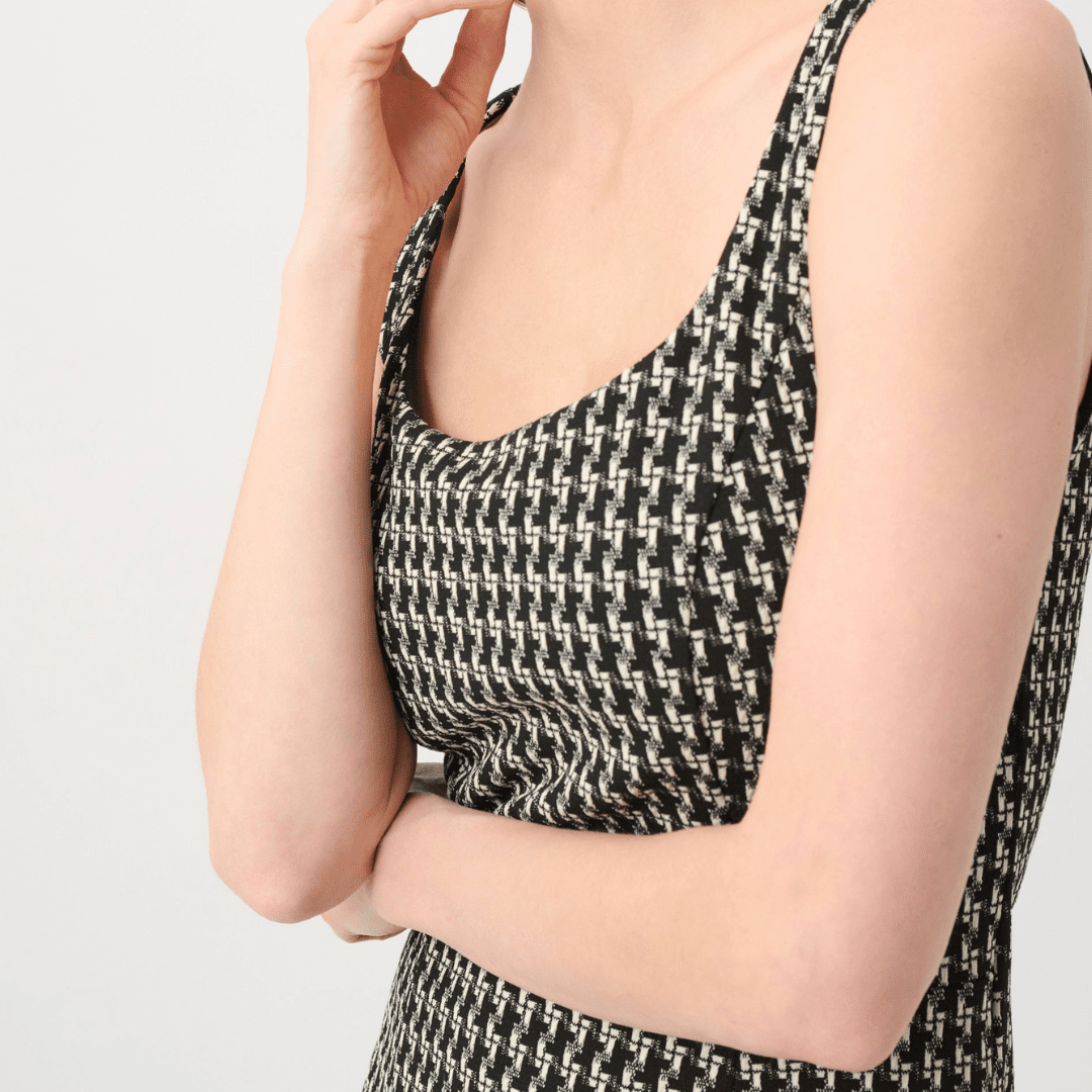 Joseph Ribkoff- Jacquard Geometric Shift Dress