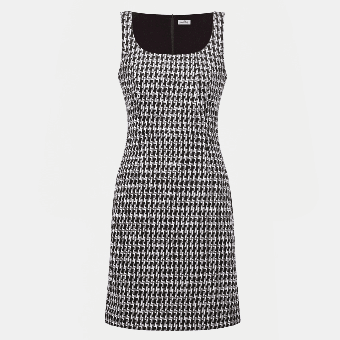 Joseph Ribkoff- Jacquard Geometric Shift Dress