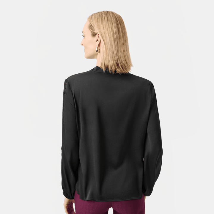 Joseph Ribkoff-  Recycled Satin Straight Top With Lace