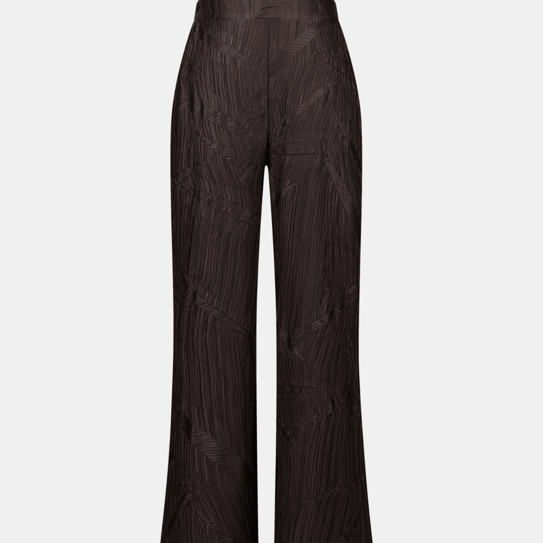 Joseph Ribkoff- Pleated Satin Pull-On Wide-Leg Pants