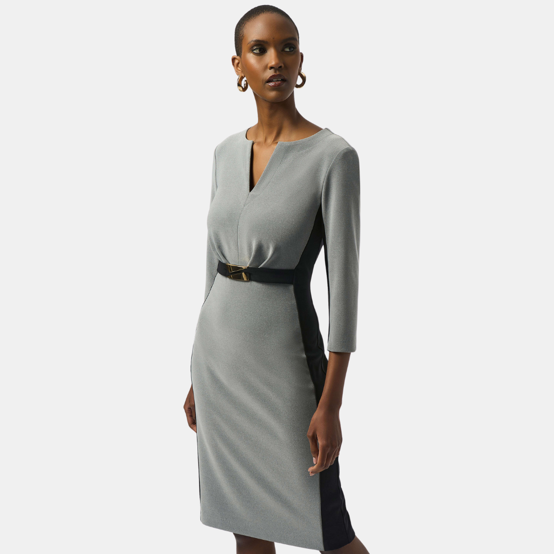 Joseph Ribkoff- Melange Silky Knit Sheath Dress