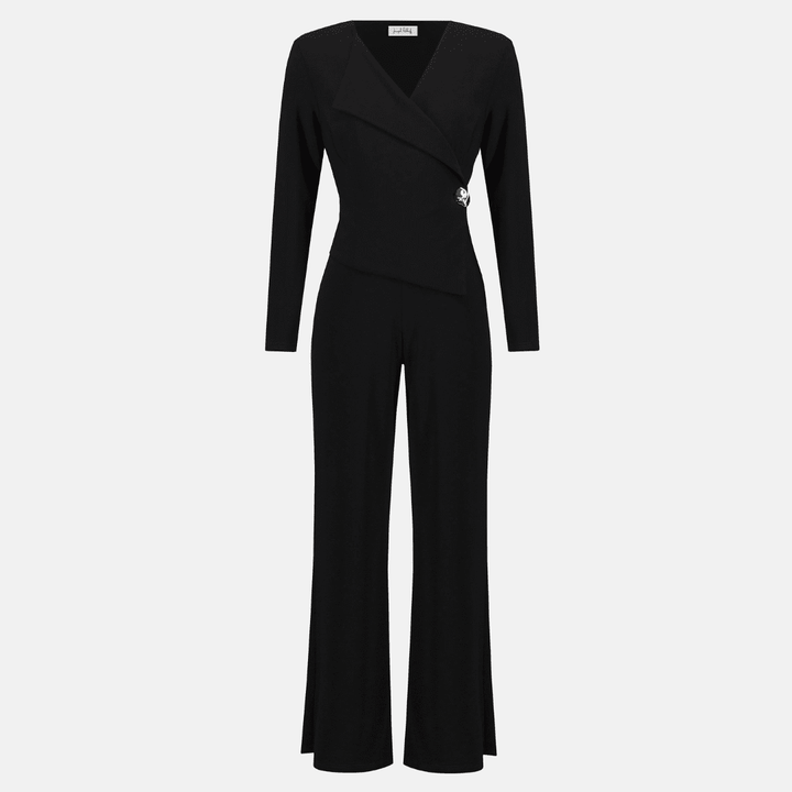 Joseph Ribkoff- Silky Knit Wide-Leg Jumpsuit