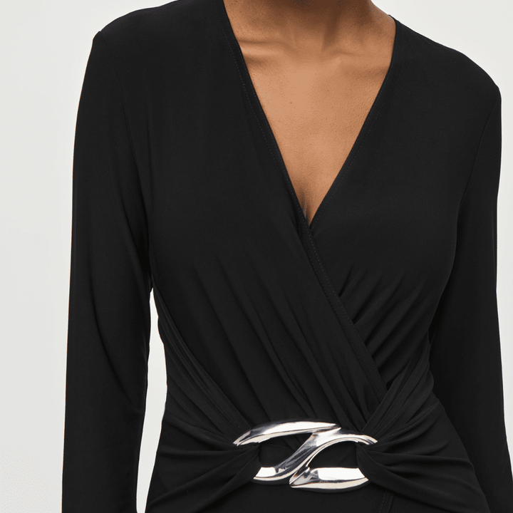 Joseph Ribkoff- Sliky Knit Wrap Jumpsuit
