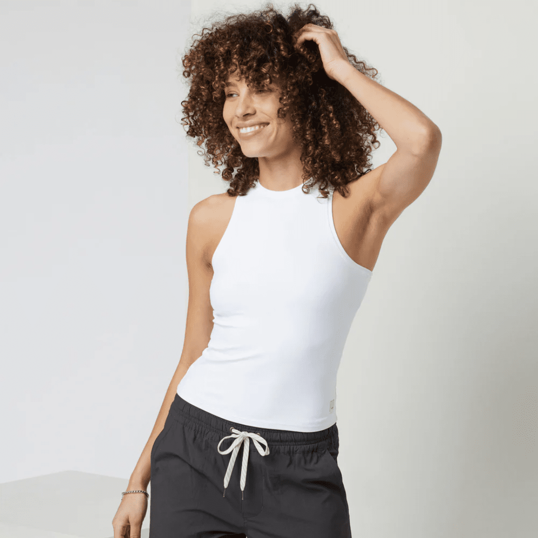 Vuori - Women -  AllTheFeels™ Crew Tank (White)