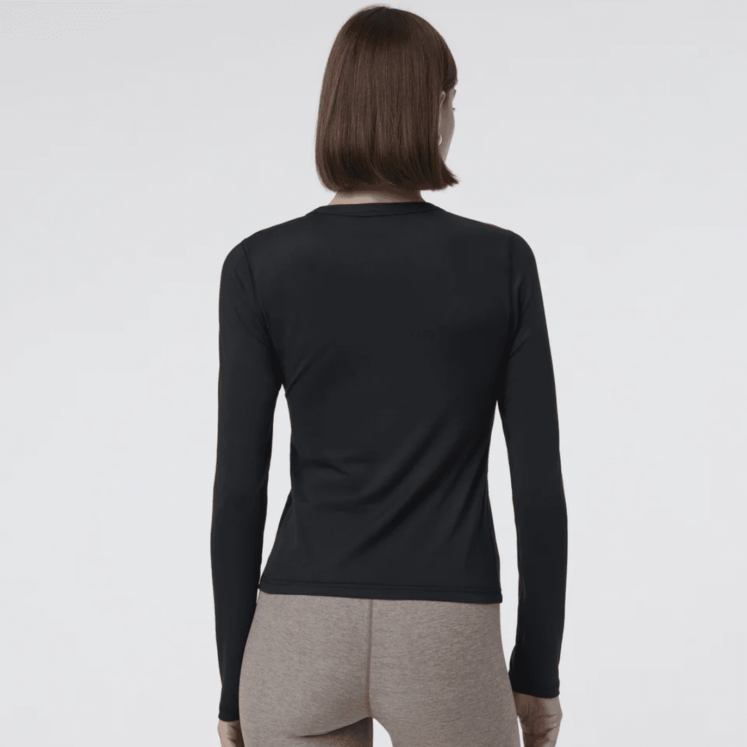 Vuori - Women - Long Sleeve Lux Crew Tee (Black)