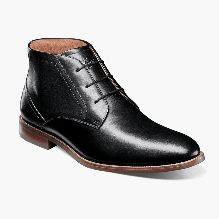 Florsheim Men's Rucci  Plain Toe Chukka Boot (Black)