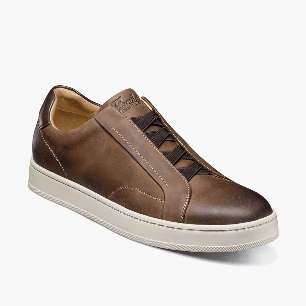 Florsheim Men's Monopoli Elastic Lace To Toe Sneaker (Brown)