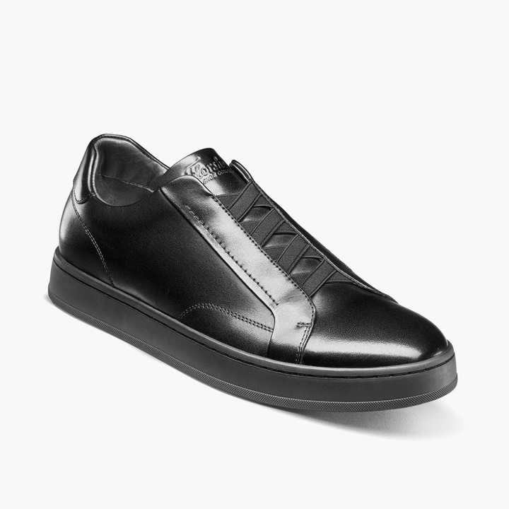 Florsheim Men's Monopoli Elastic Lace To Toe Sneaker (Black)