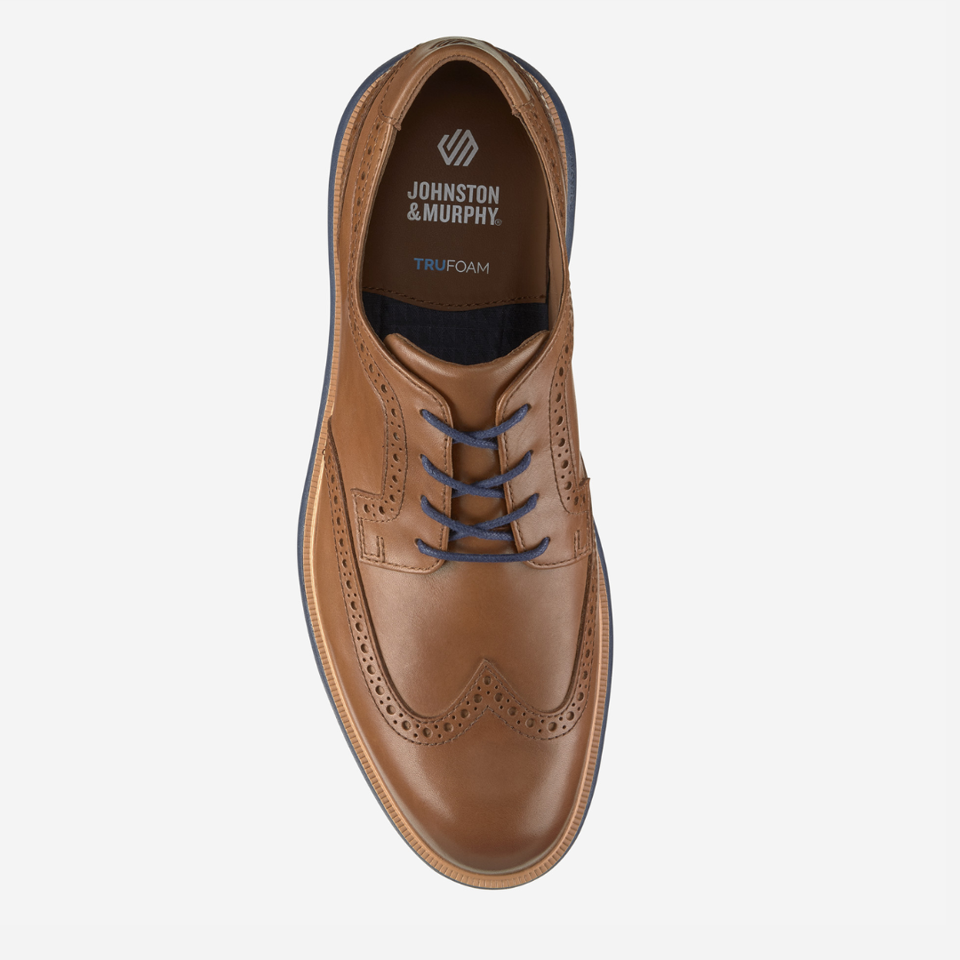 Johnston & Murphy - Larkin Wingtip (Tan Italian Calfskin)