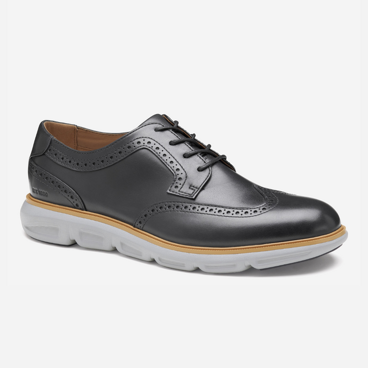 Johnston & Murphy - Larkin Wingtip (Black Italian Calfskin)