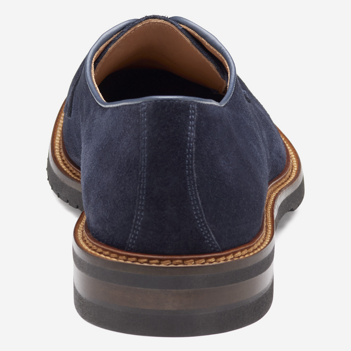 Johnston & Murphy - Hartford Plain Toe (Navy Italian Suede)