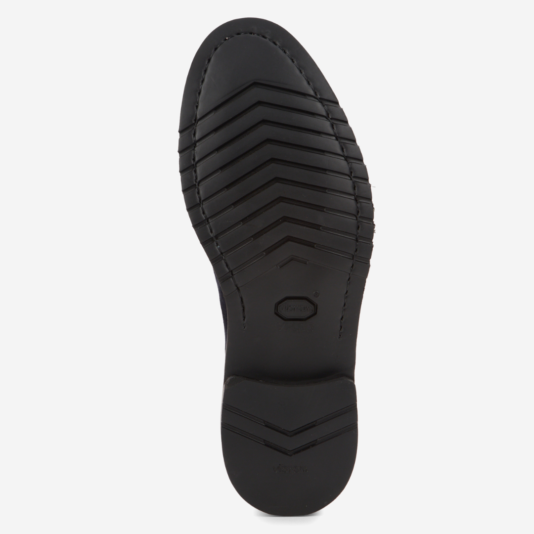 Johnston & Murphy - Hartford Plain Toe (Navy Italian Suede)