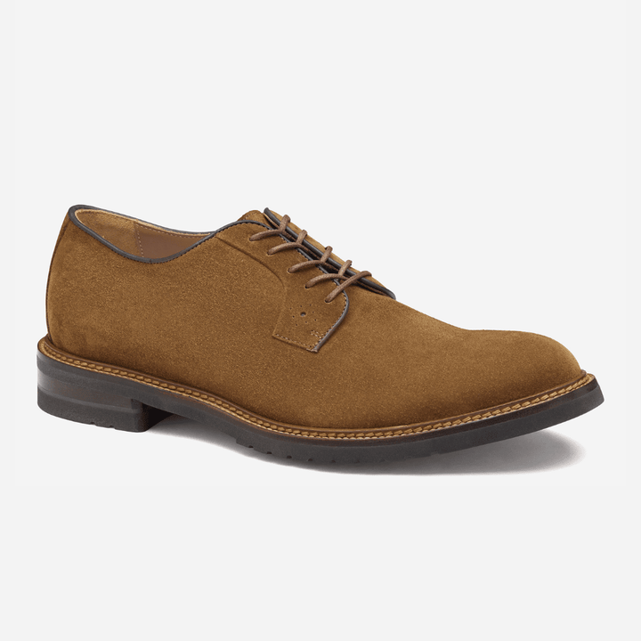 Johnston & Murphy - Hartford Plain Toe (Snuff Italian Suede)