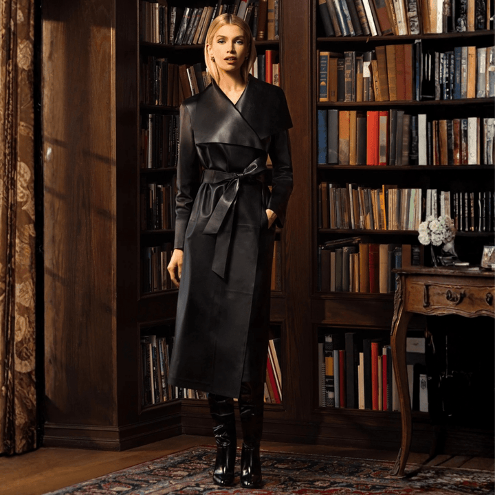 Mackage Women's Mai Long Leather Wrap Coat