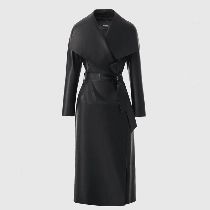 Mackage Women's Mai Long Leather Wrap Coat