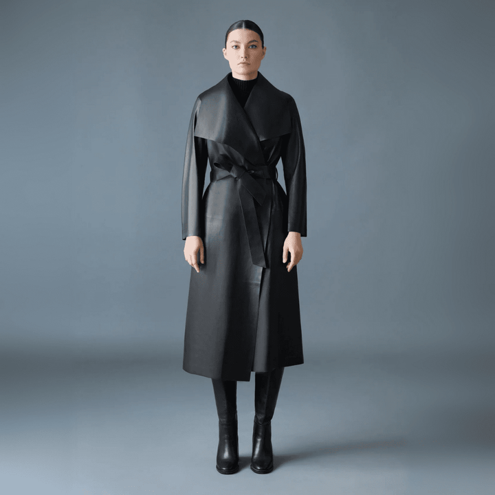Mackage Women's Mai Long Leather Wrap Coat