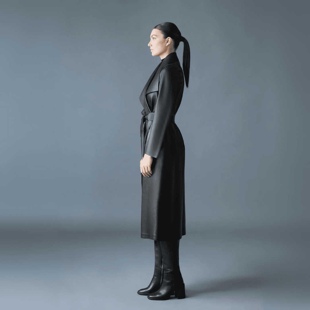 Mackage Women's Mai Long Leather Wrap Coat