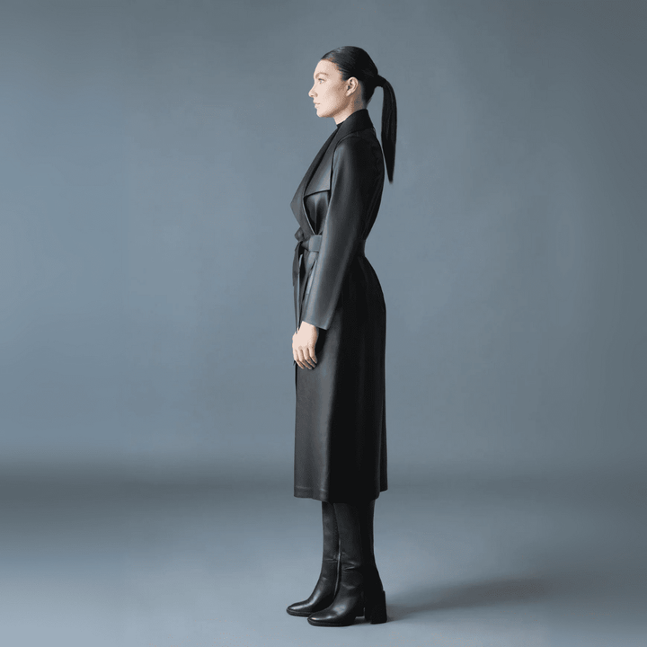Mackage Women's Mai Long Leather Wrap Coat