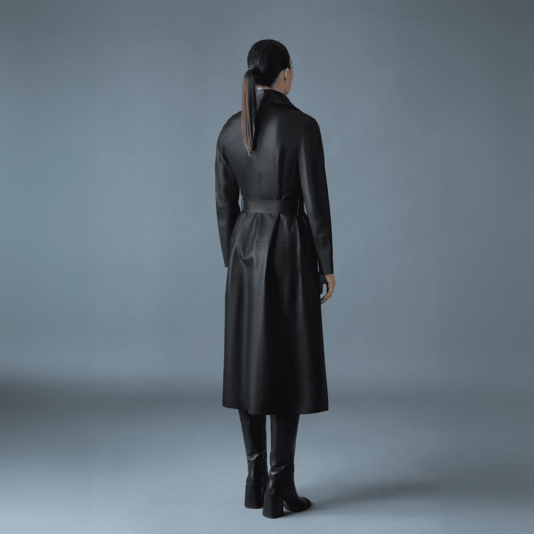 Mackage Women's Mai Long Leather Wrap Coat